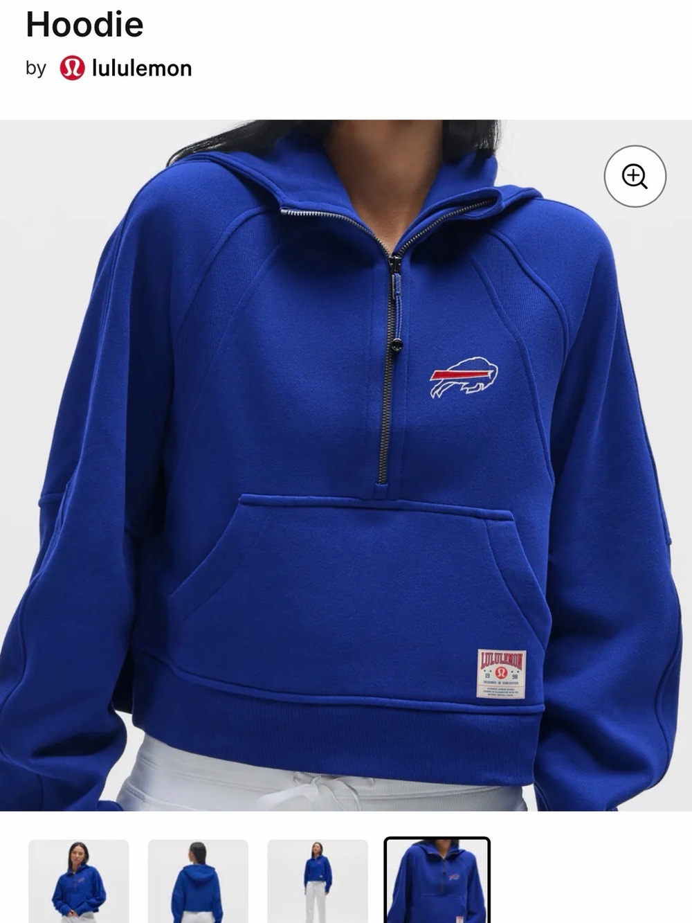 Buffalo Bills lululemon athletica Royal Blue Half-Zip Hoodie